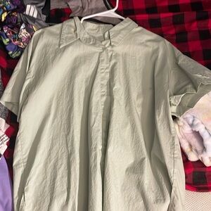 Mens Green Button Up